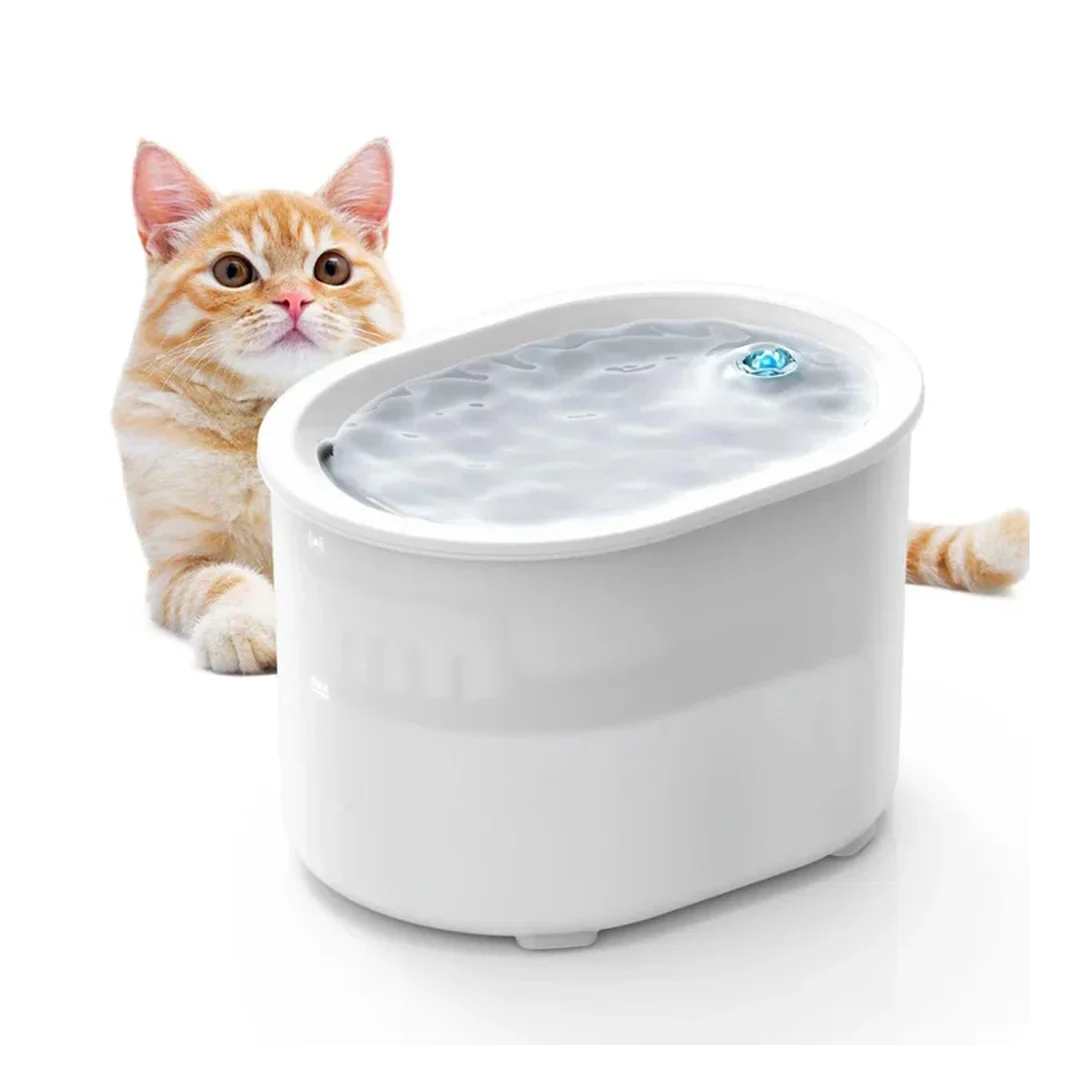 Wireless Cat Water Fountain With LED Light